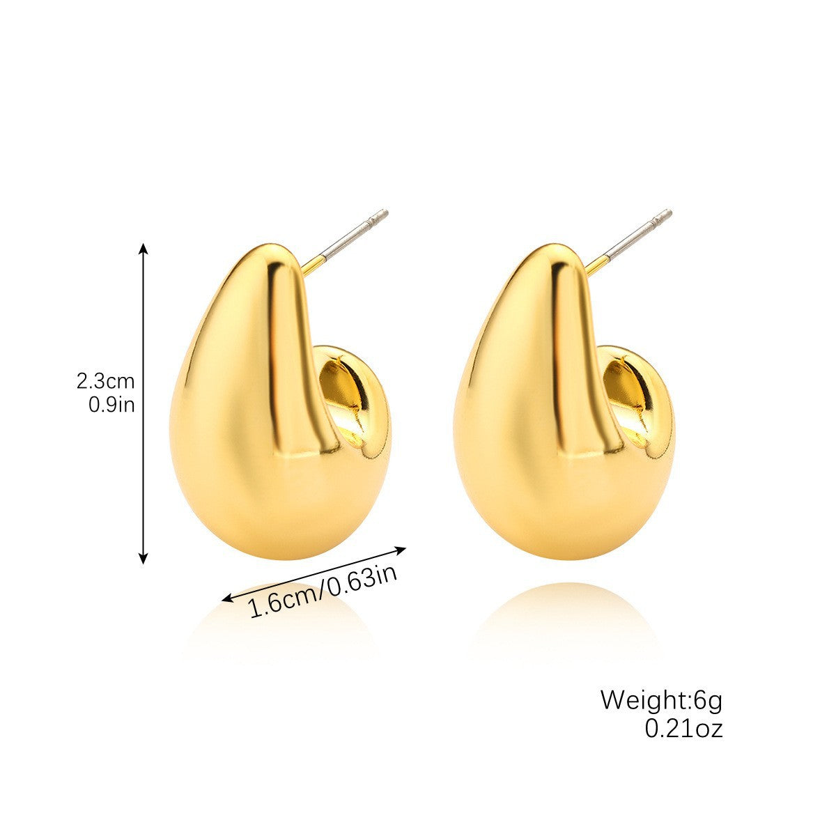 Wholesale simple glossy versatile earrings