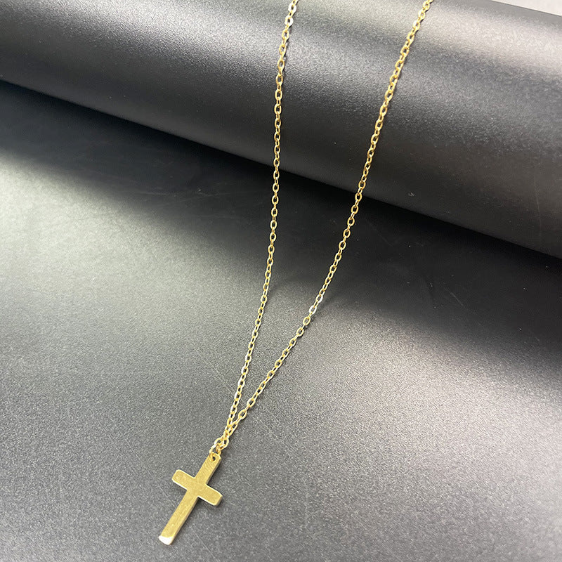 Wholesale  Stainless Steel Double Layer Cross Necklace