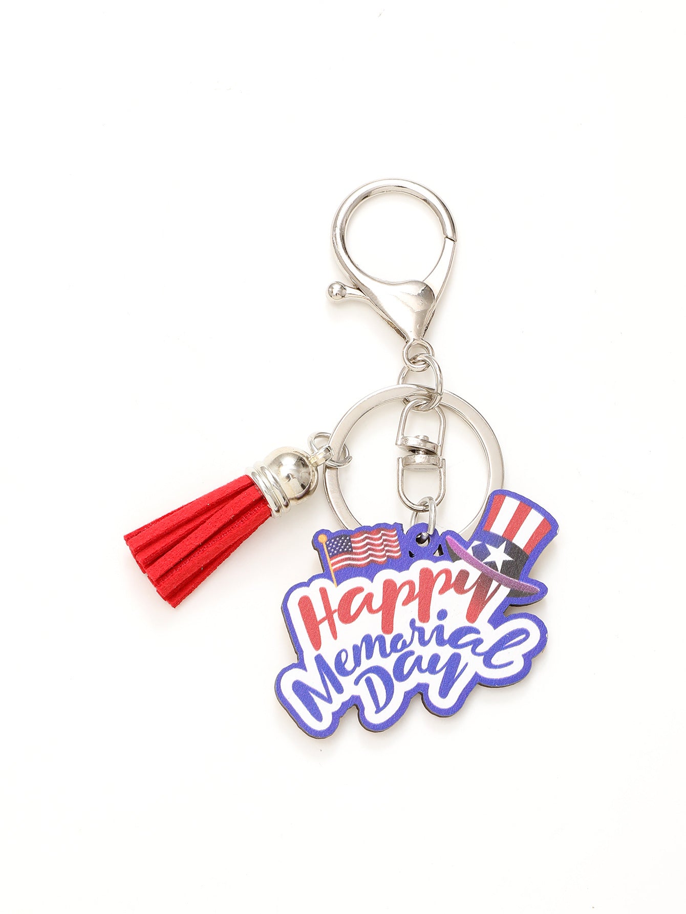 Wholesale American Independence Day Ice Cream Wooden Keychain