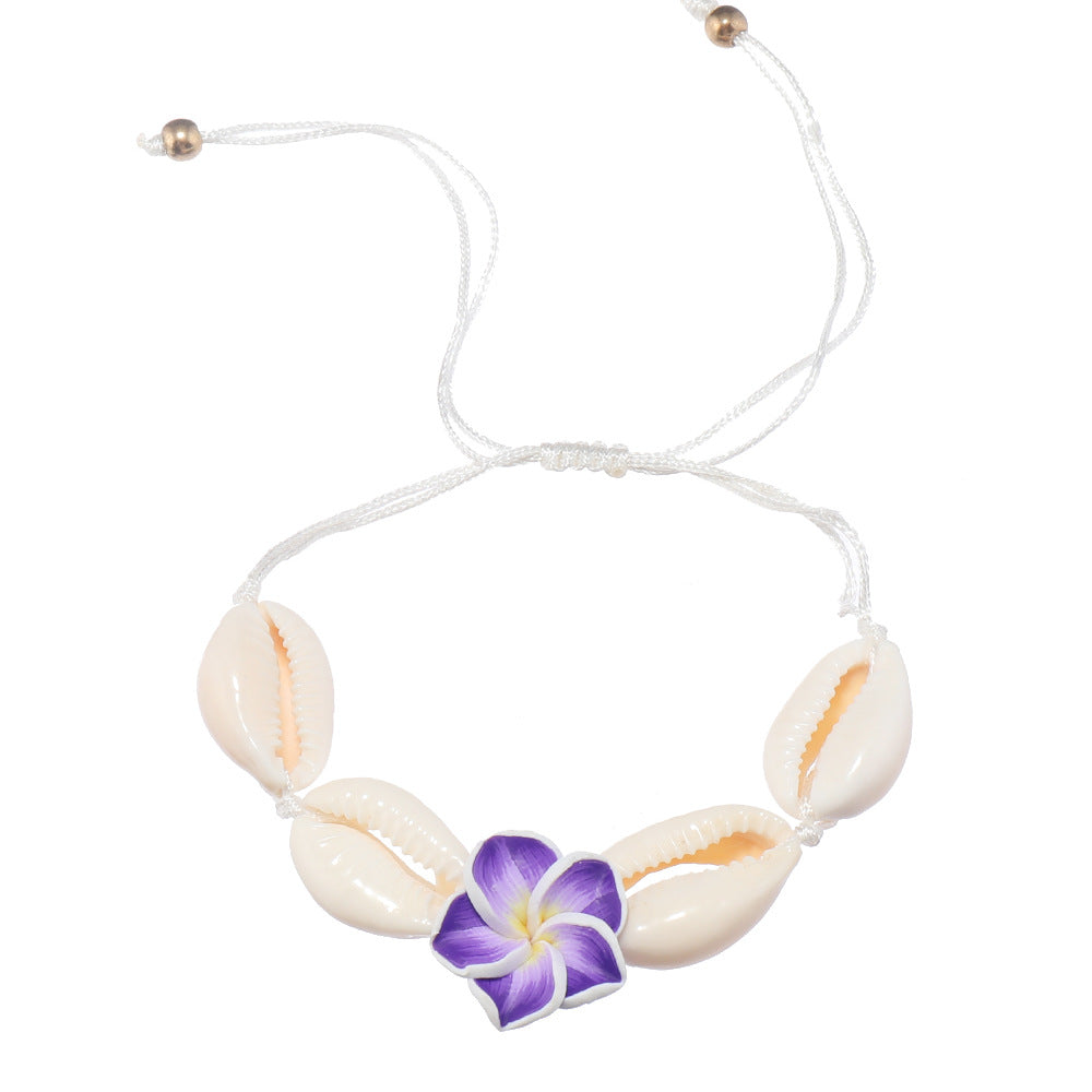 Wholesale Bohemian Style Beach Flower Shell Bracelet Anklet ACC-BT-Saih015