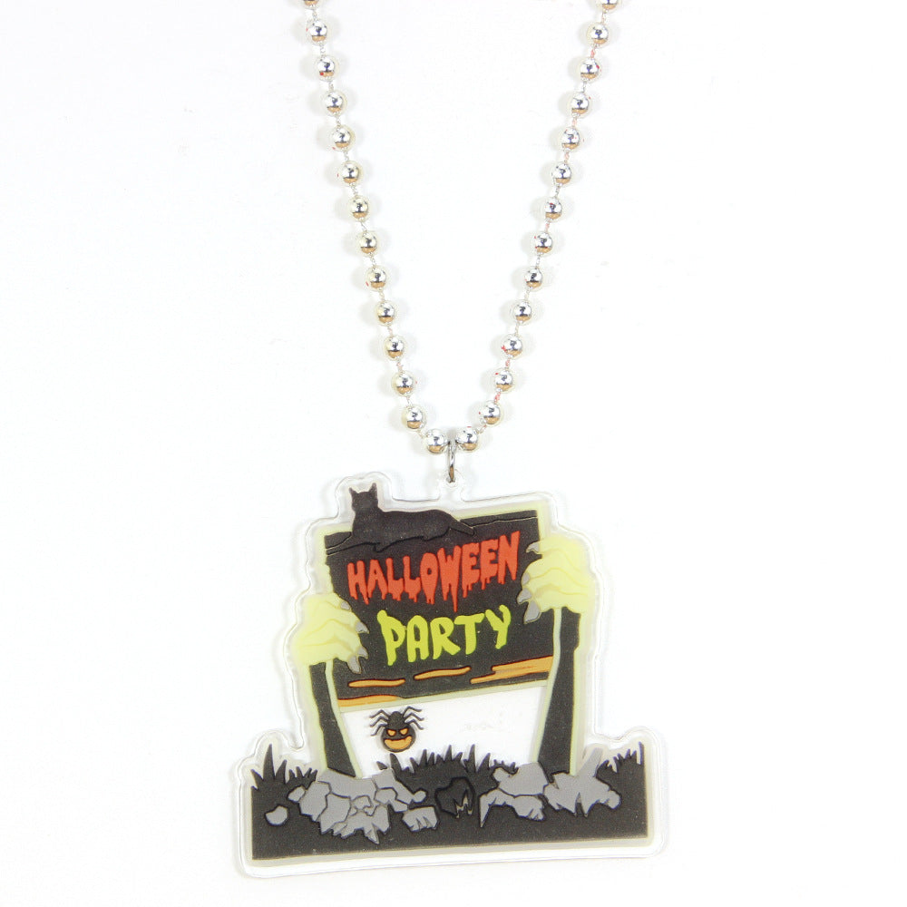 Wholesale Halloween Bat Acrylic Necklaces ACC-NE-Shengh004