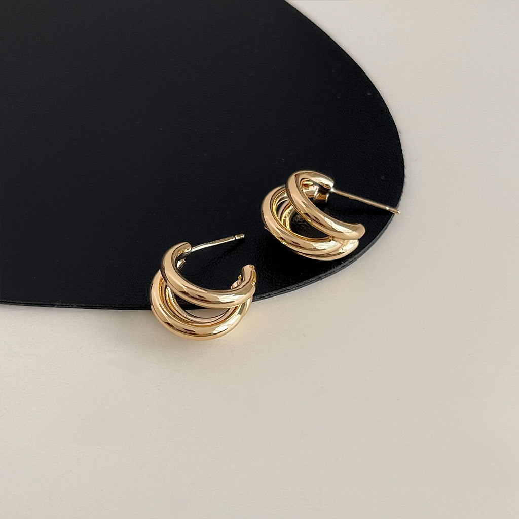 Wholesale Retro Geometric Metal Exaggerated Earrings Vintage Earrings Statemente Earrings ACC-ES-Eryu007