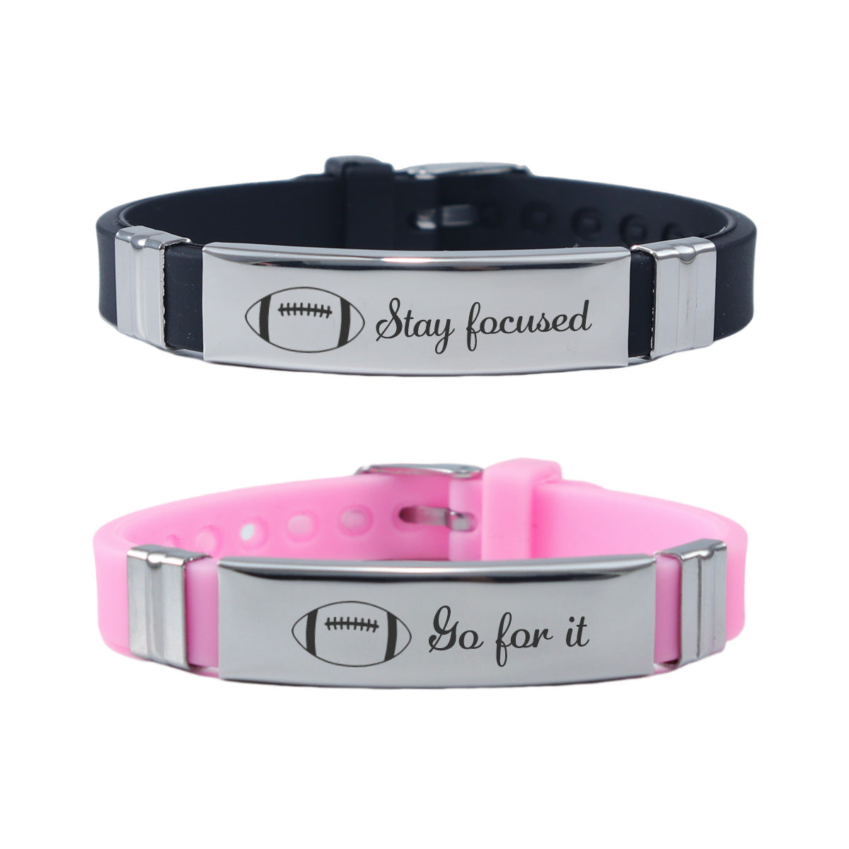 Wholesale Rugby Sports Theme Silicone Bracelet