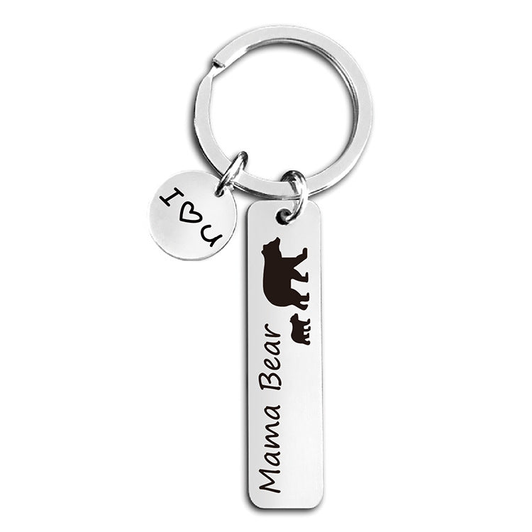 Wholesale Mama Bear Mother's Day Gift Metal Keychains ACC-KC-Ganggu017