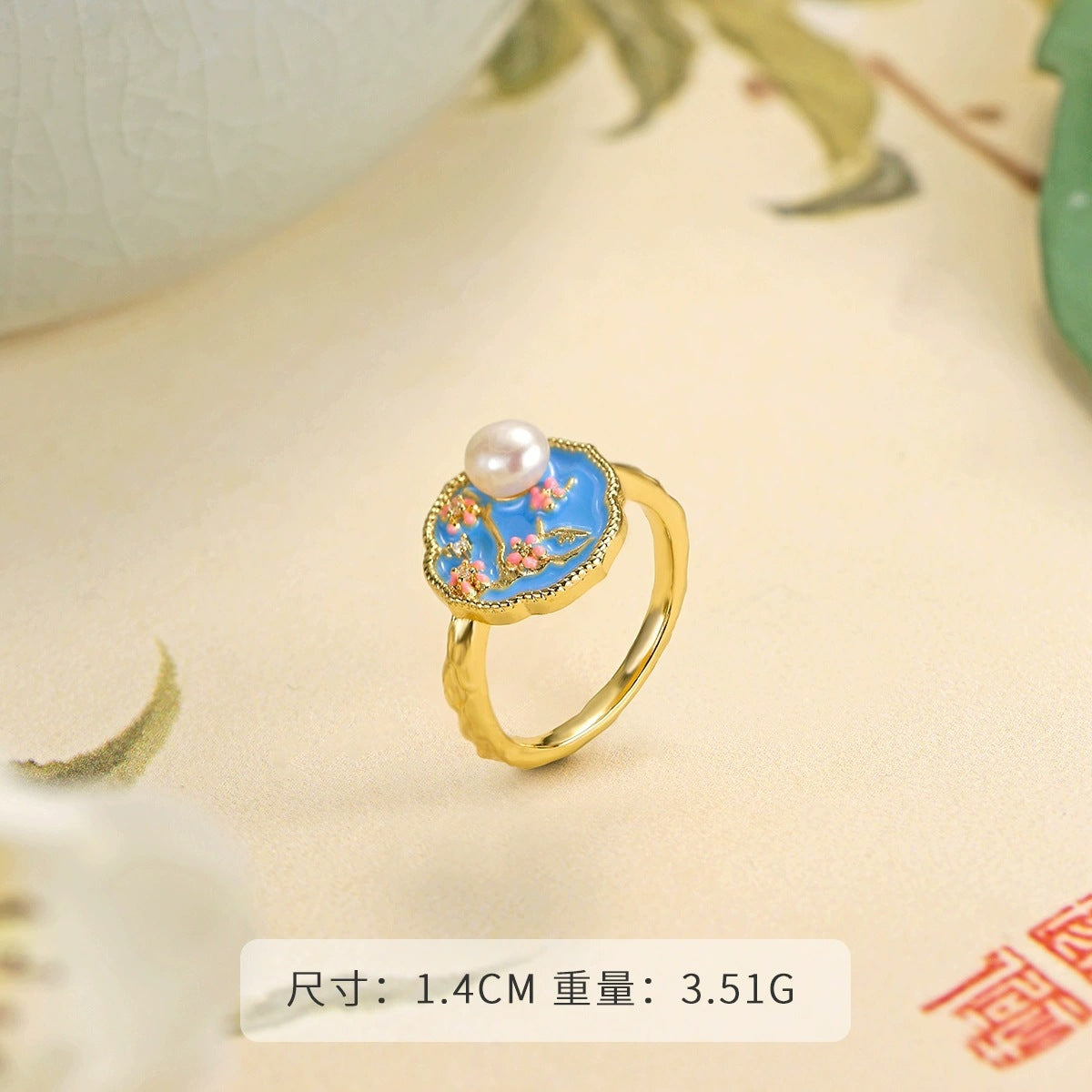 Wholesale  Oil Painting Vintage Ring  Oil Drop Opening Ring Adjustable Ring