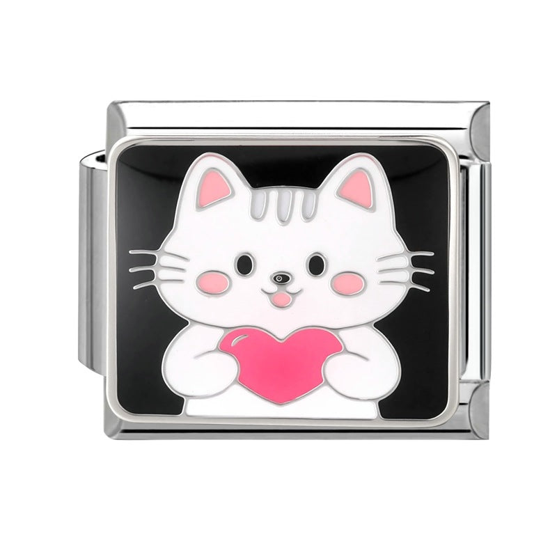 Wholesale 9mm Italian Charm Starter Bracelets DIY Cute Pet Series Stainless Steel Composable Bracelet