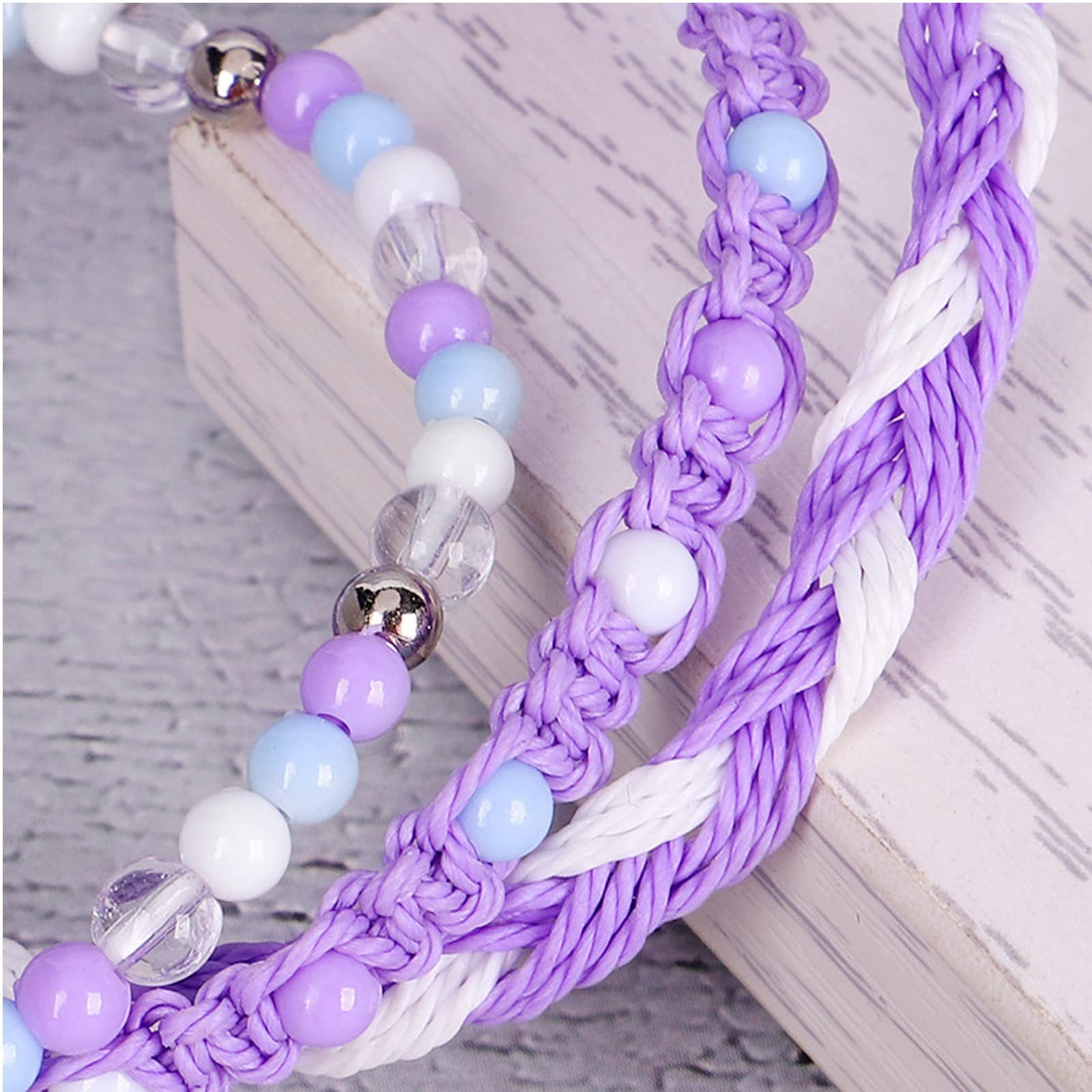 Wholesale Colorful Rope-woven Rice Bead Bracelet
