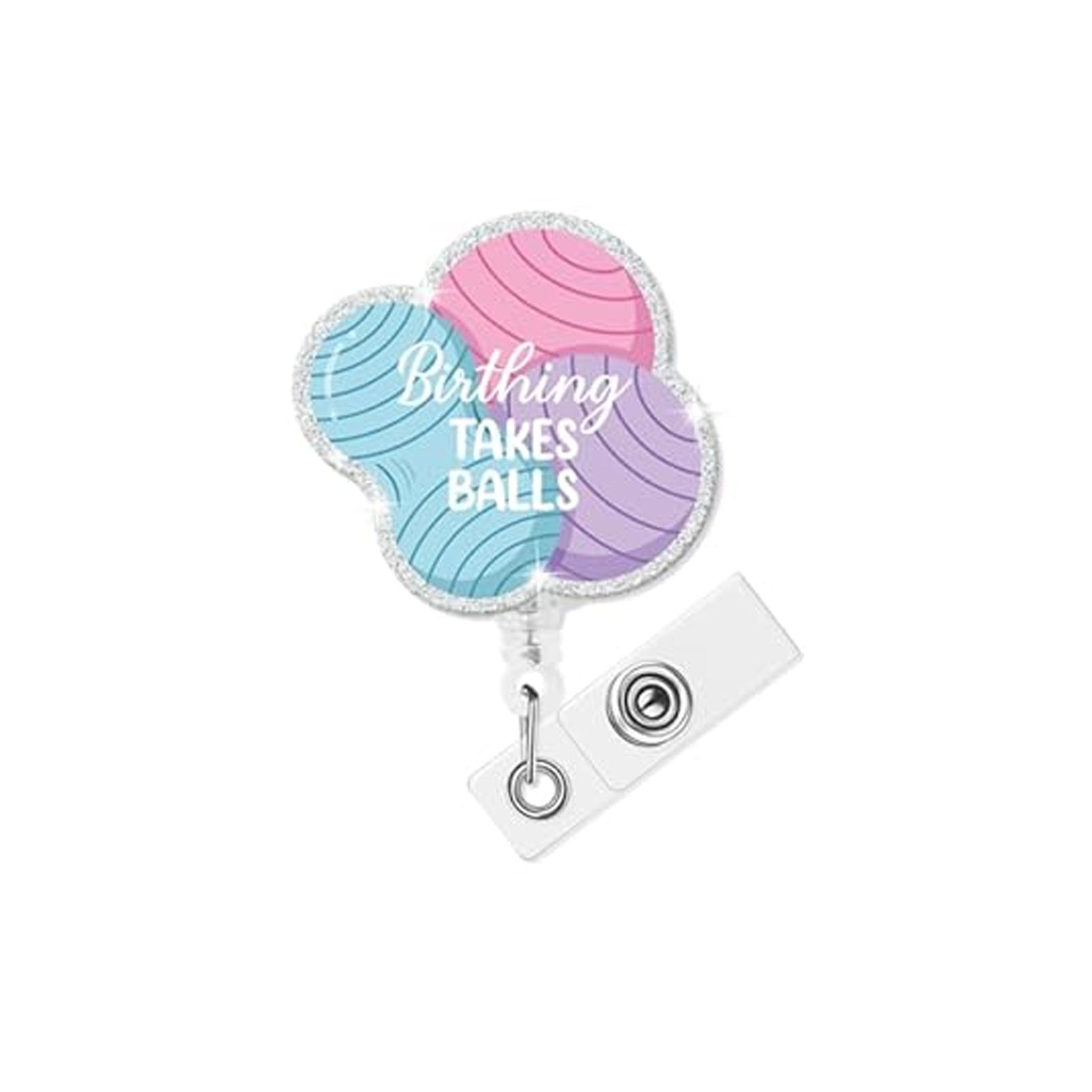 Wholesale Acrylic Retractable Badge Reel Baby Pattern for Nurse ID Card Holder Cute Gift