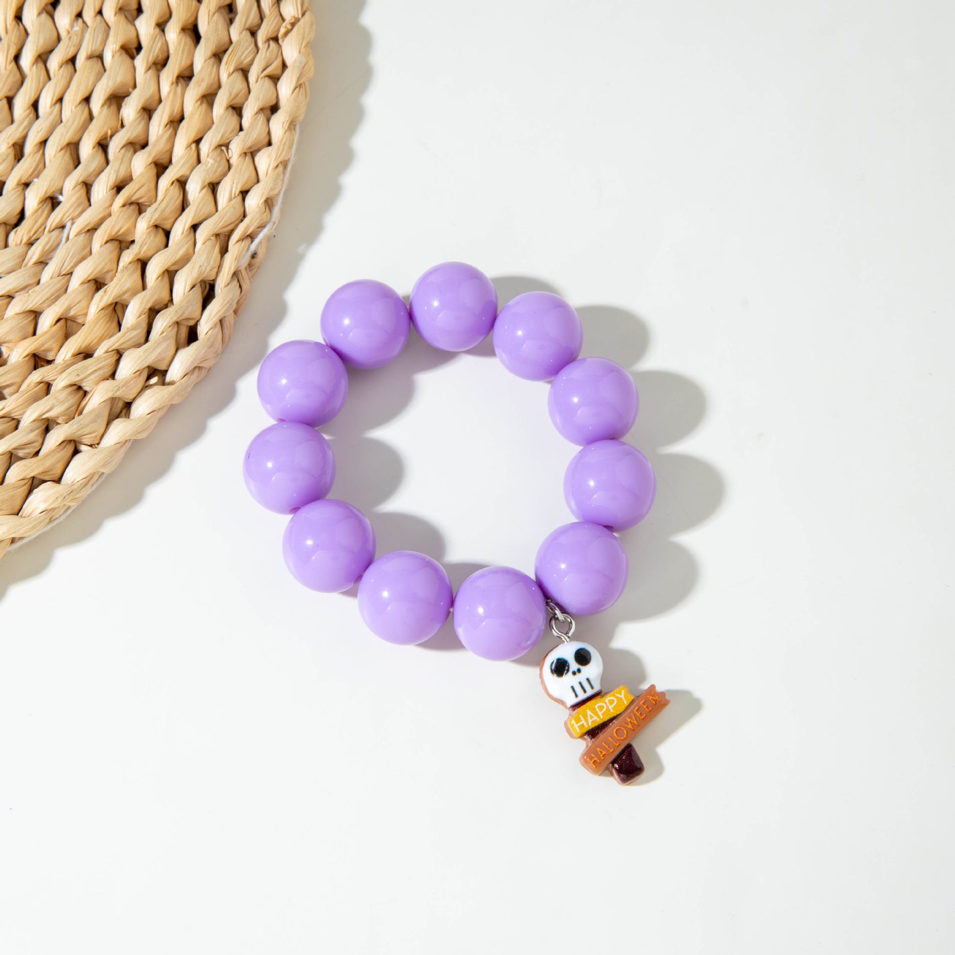 Wholesale  Pumpkin Colored Ghost Necklace