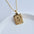 Wholesale Stainless Steel Letter Square Brand Pendant Plated 18K Necklace