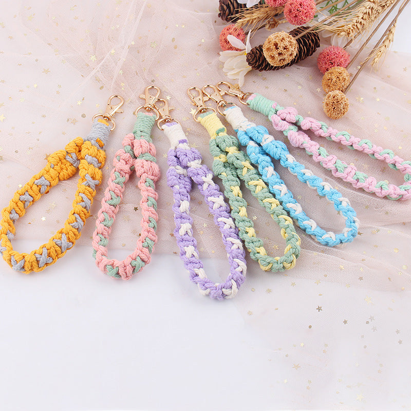 Wholesale Hand Woven Cotton Rope Lanyard Keychain ACC-KC-GuangTian070