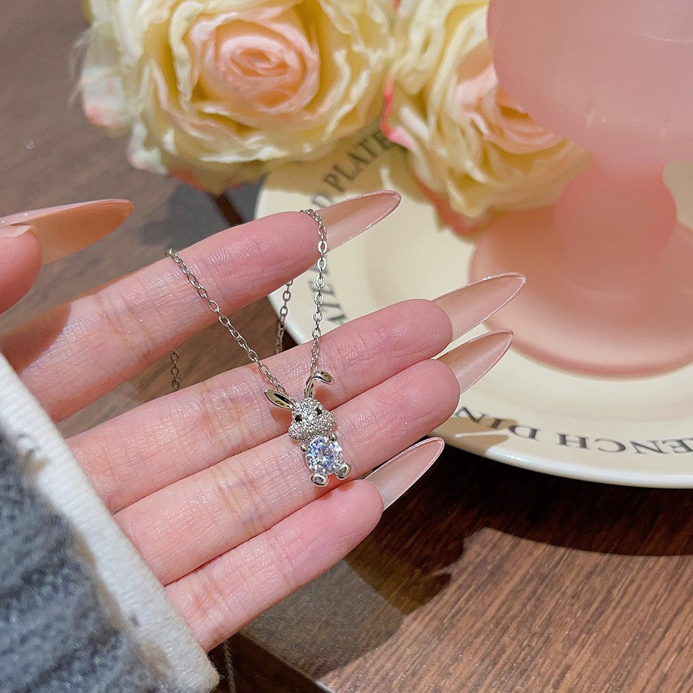 Wholesale Four-Leaf Clover Zircon Necklace  Light Luxury Style