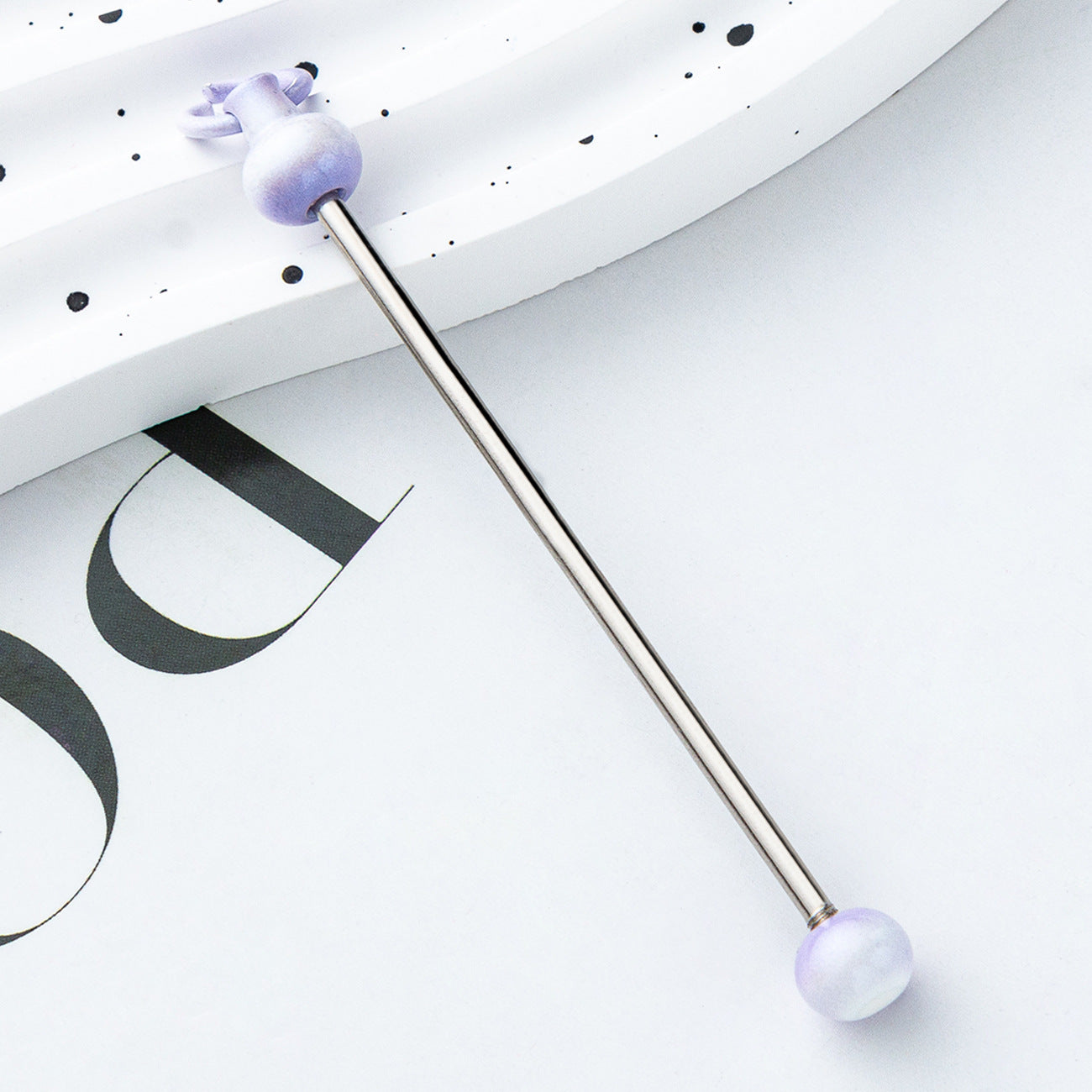 Wholesale Beadable Bar Colorful Candy Color DIY Beaded Metal Keychain Bar