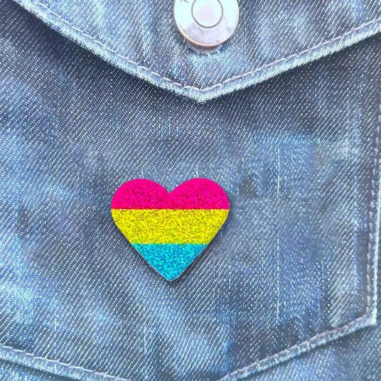 Wholesale  rainbow flag shiny love brooch