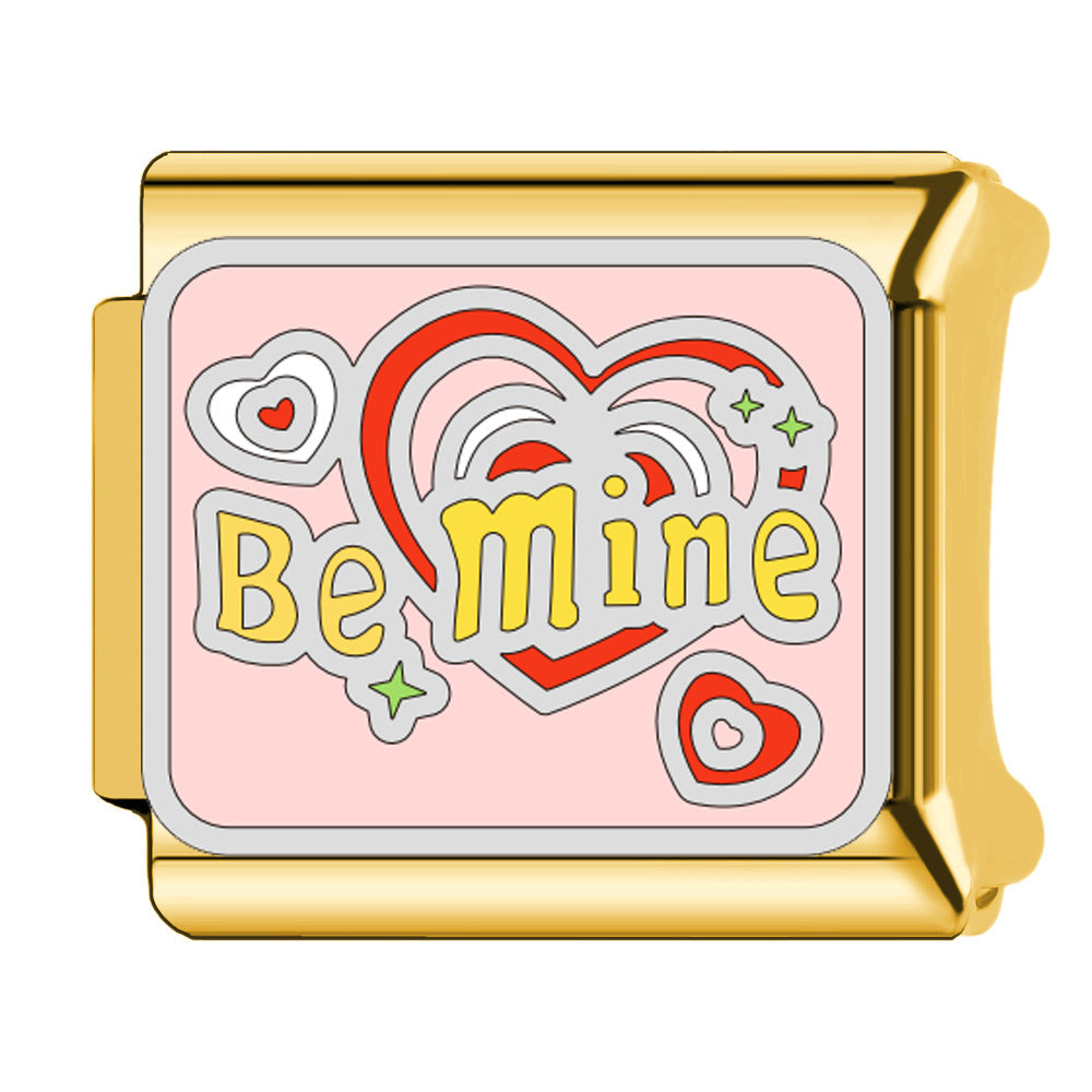 Wholesale  Italian Charm Bracelet 9mm DIY English words  Creative Stainless Steel Composable Bracelet