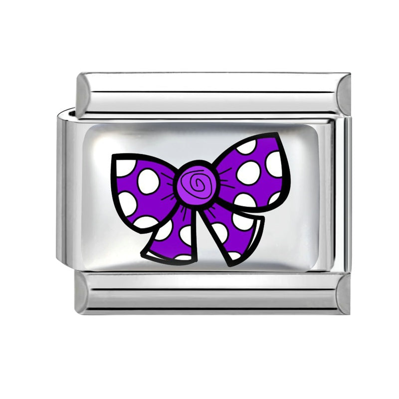 Wholesale Butterfly Heart Cartoon Design Stainless Steel Modular DIY Bracelet for Everyday Wear