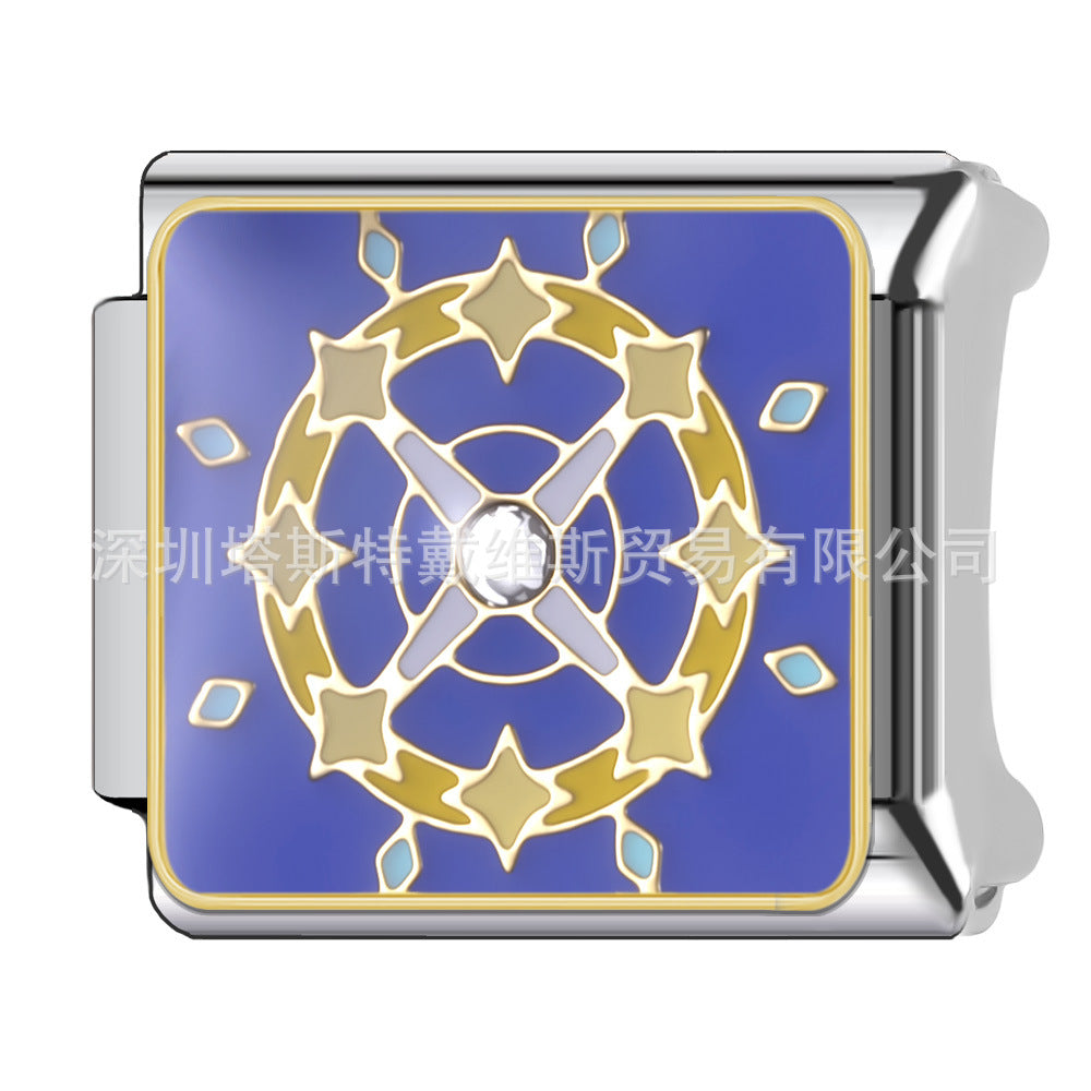 Wholesale Retro Tarot-Style Italian Charm Bracelet Stainless Steel Fashion Accessory Gift