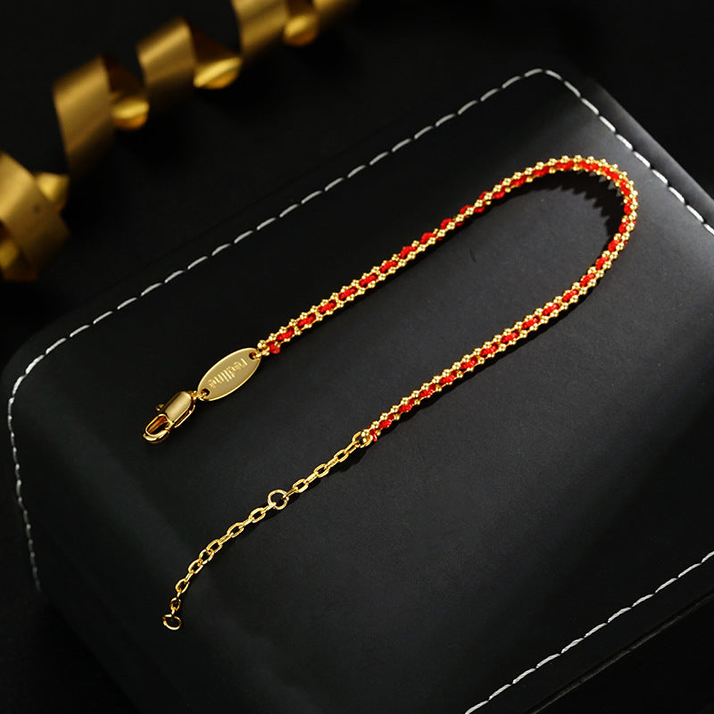 Wholesale  red rope bracelet adjustable bracelet  light luxury all-match couple bracelet