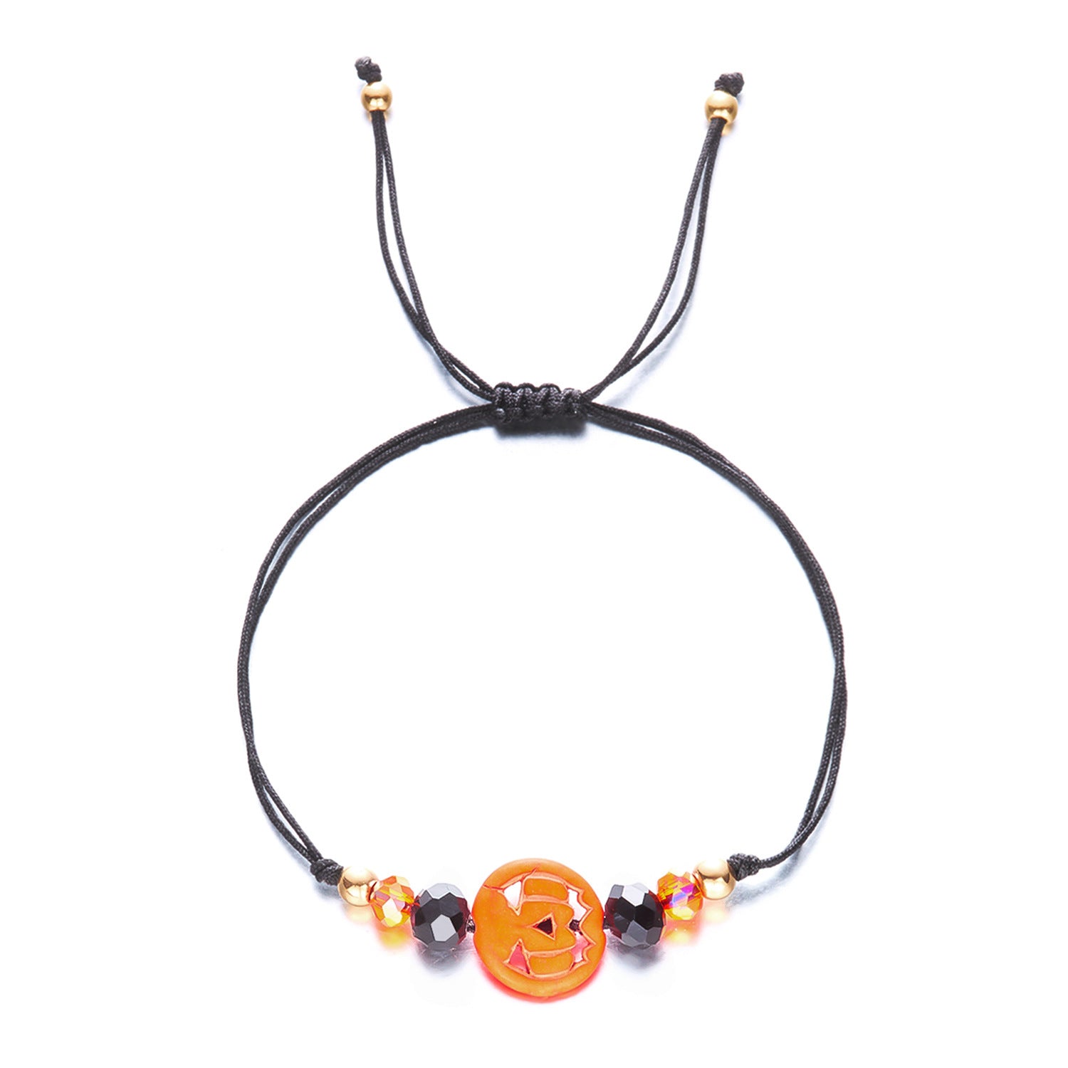 Wholesale  Pumpkin Skull Flower Braided Bracelet