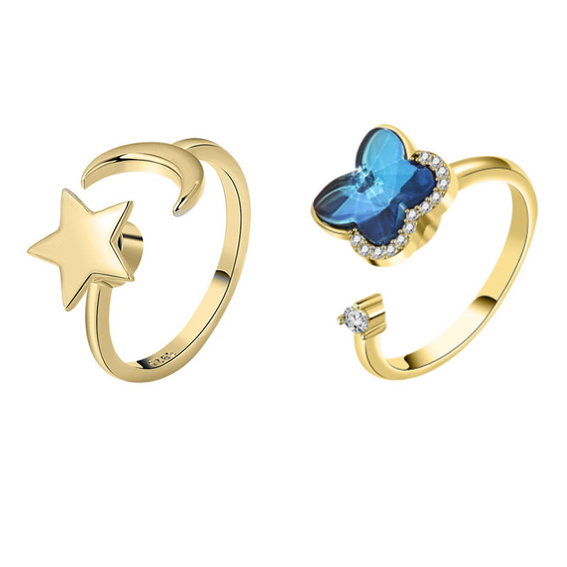 Wholesale Diamond Set Rotating Copper Ring ACC-RS-YZM002