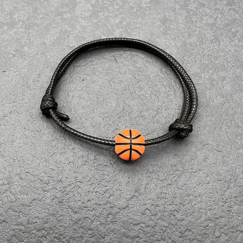 Wholesale Basketball Football Elastic Adjustable Waxed Wire Braided Bracelet ACC-BT-Nanh002