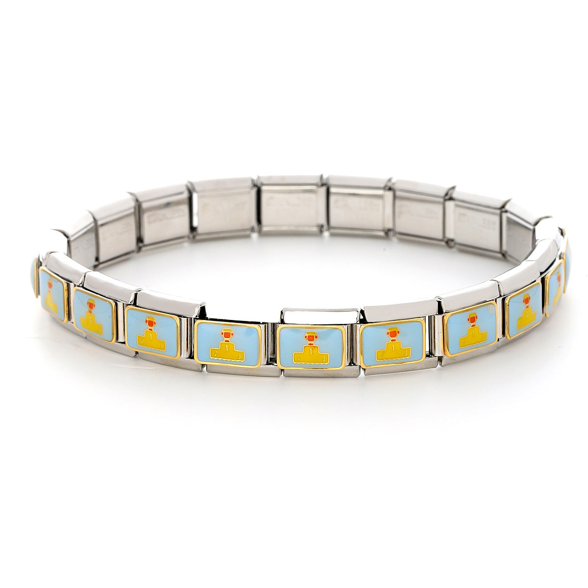 Wholesale Italian Charm Bracelet 9mm DIY Splicing Cartoon  Stainless Steel Composable Bracelet