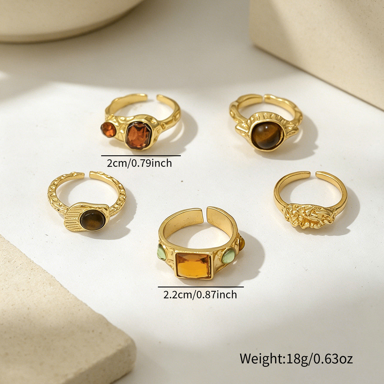 Wholesale Vintage Maillard Alloy Rings 5 Piece Set Women S Fashion Jewelry Accessory Gift