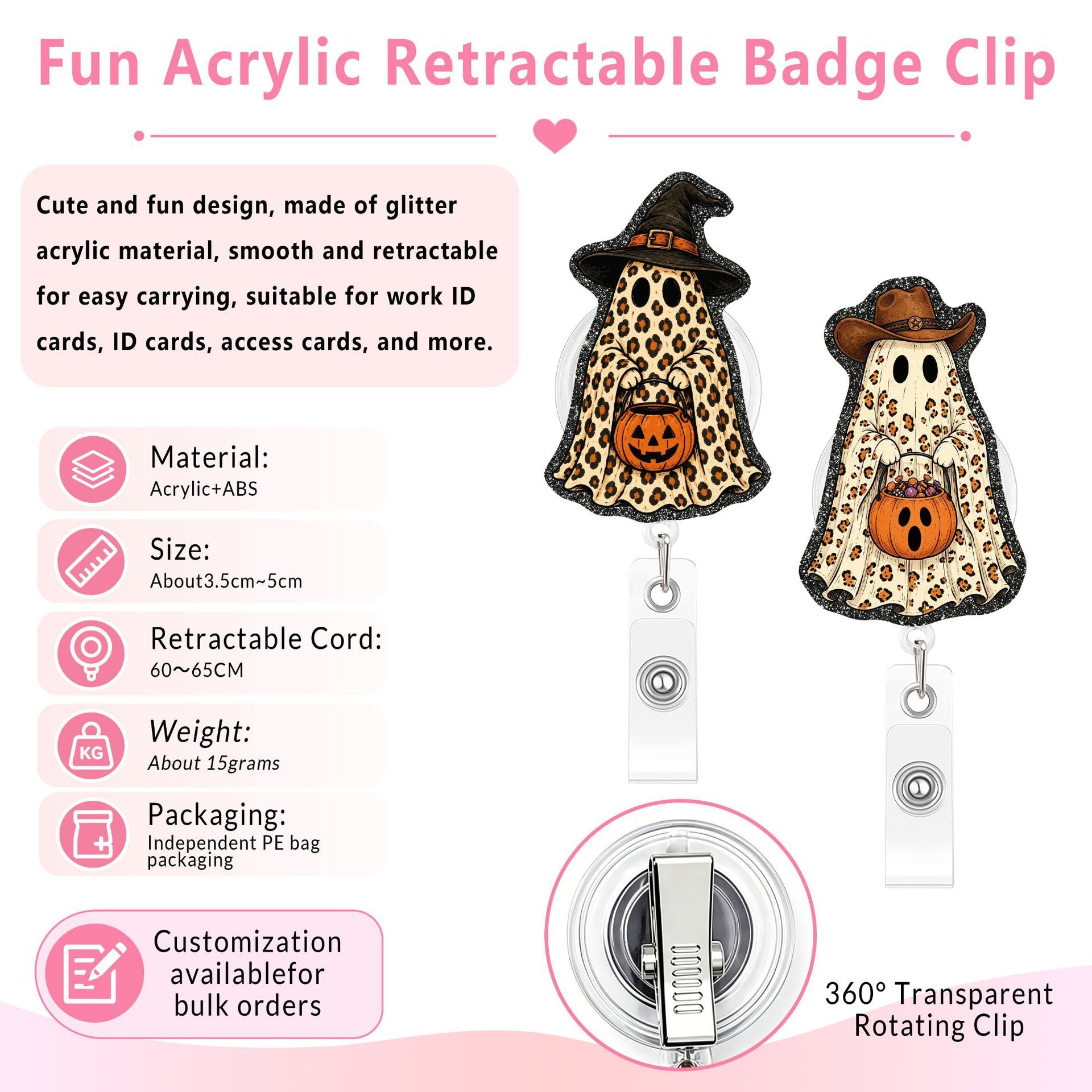 Wholesale Hurry Doctor Series Name Badges with Retractable Buckles,   Medical Staff Easy-Pull Buckles,  Acrylic Glitter Badges and Pendants