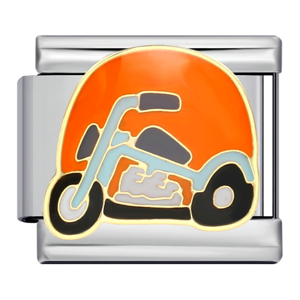 Wholesale Italian Charm Bracelet 9mm DIY Splicing Removable Fire Engine Series Stainless Steel Composable Bracelet