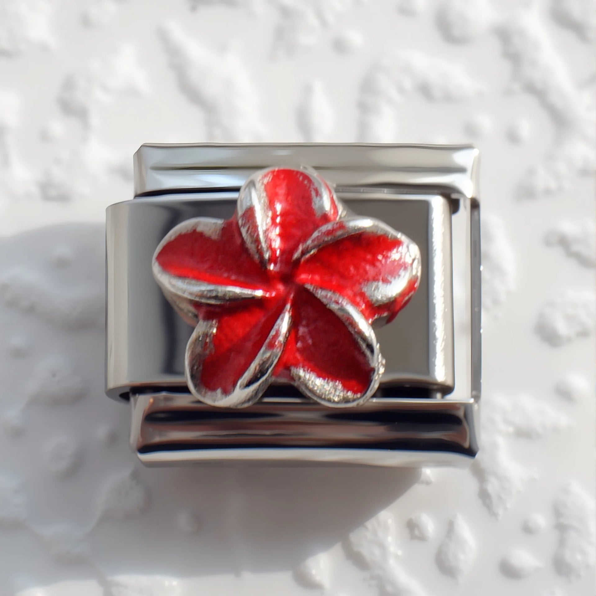 Wholesale 5pcs Italian Charm Bracelet 9mm DIY Splicing Flower Stainless Steel Composable Bracelet