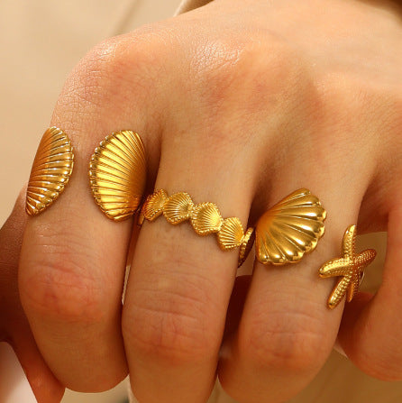 Anello regolabile con apertura oceanica per stelle marine in acciaio inossidabile all'ingrosso