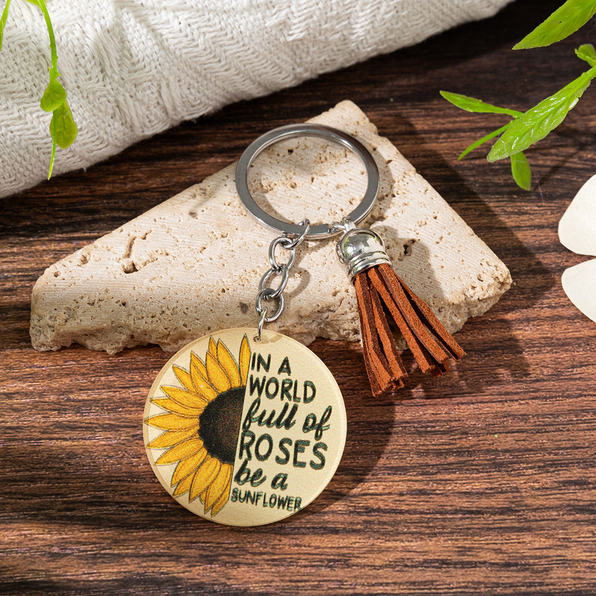 Wholesale Creative Rainbow English Letter Acrylic Keychain