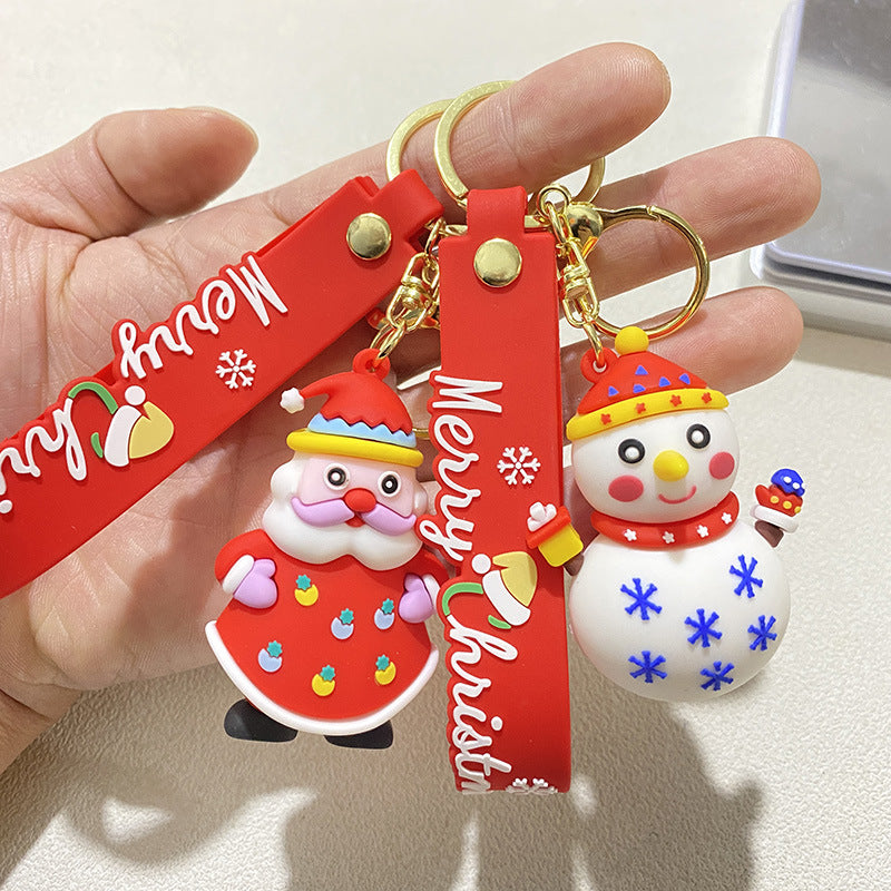 Wholesale Christmas Snowman Santa Snowman Keychain