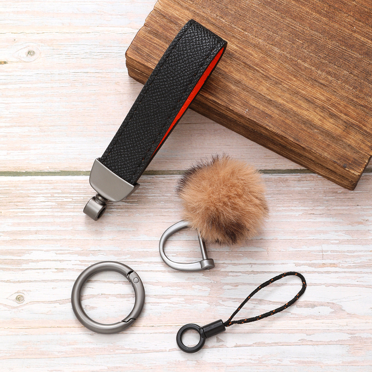 Wholesale Leather Plush Accessories Detachable Keychains ACC-KC-YiTian002