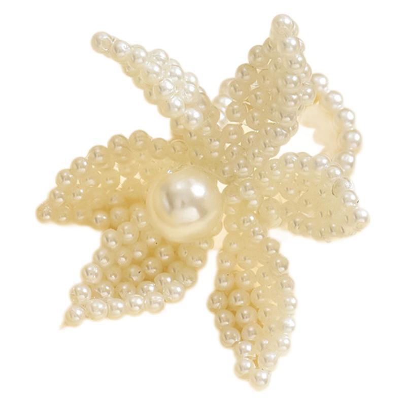 Wholesale Pearl Handmade Braided Flower Ring