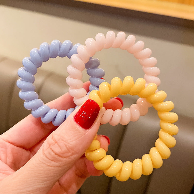 Wholesale 10pcs Candy Color Telephone Cord Hair Scrunchies ACC-HS-Huidi015