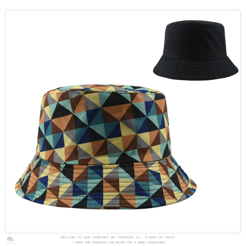 Wholesale Retro Pattern Printed Bucket Hat Double Sided Basin Hat ACC-HT-DaQi001