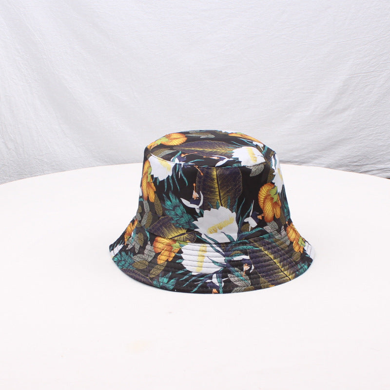 Wholesale  Double-sided Fisherman Hat  Printed Basin Hat Bucket Hat