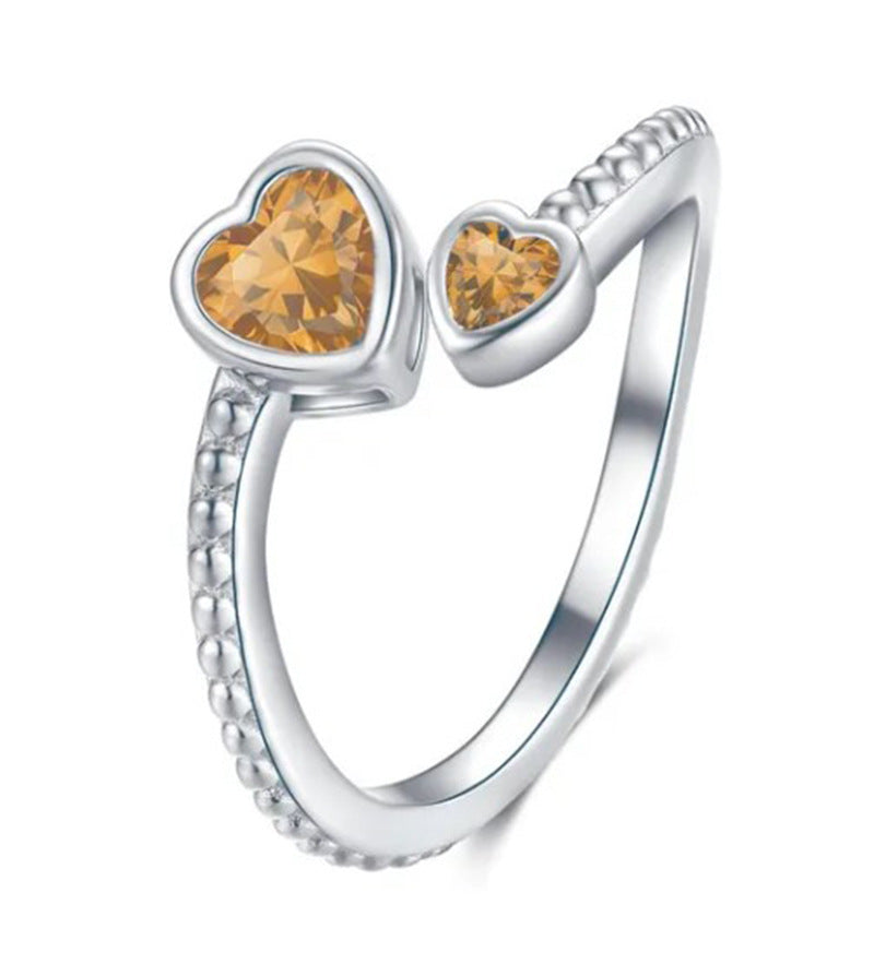 Wholesale  December birthstone lovers ring heart-shaped ring