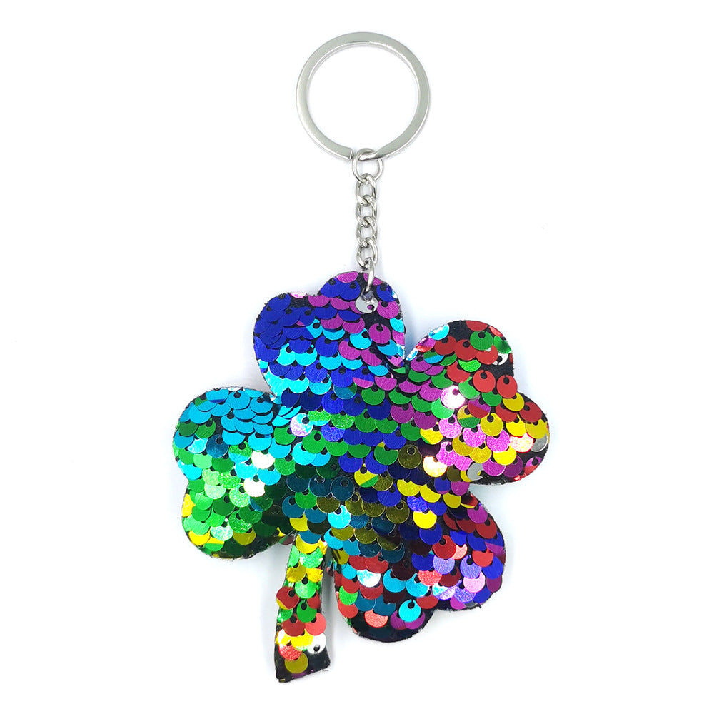 Wholesale Sequin Four-leaf Clover Creative Keychain