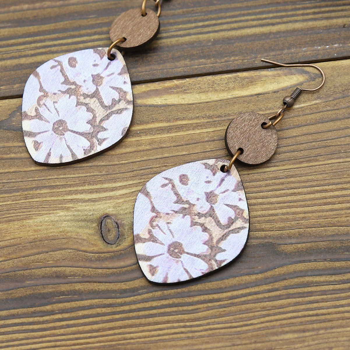 Wholesale Bohemian Retro Style Wooden Earrings