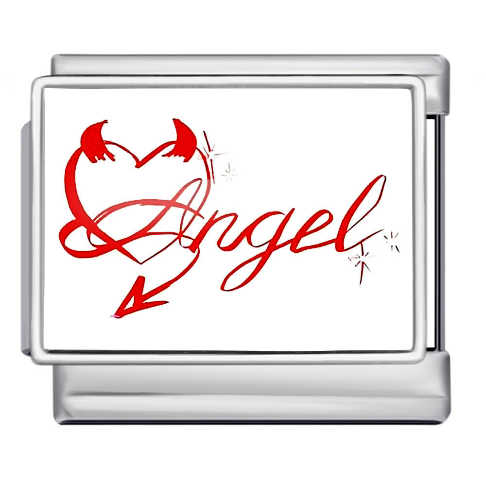 Wholesale Italian modular Photo-style angel pattern DIY  bracelet