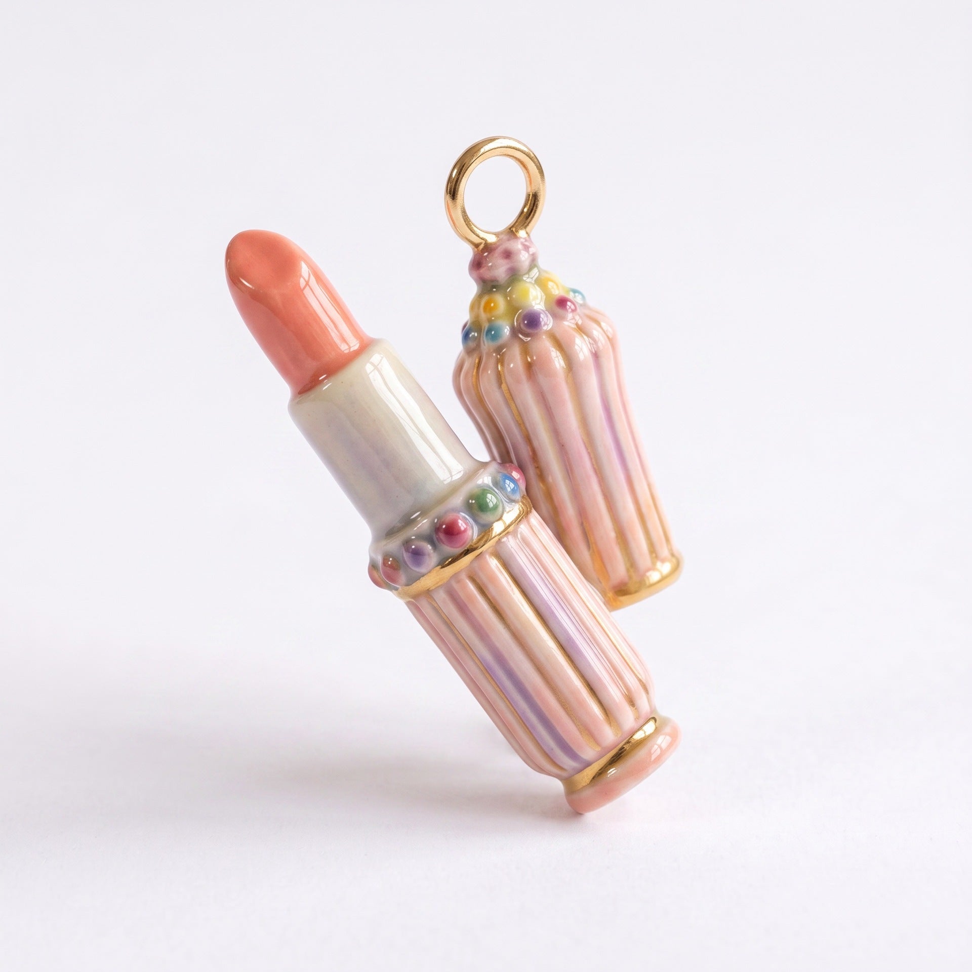 Wholesale Pink Copper Angel Rabbit Dog Bow Pendant Charms DIY Necklace Jewelry Accessory Gift