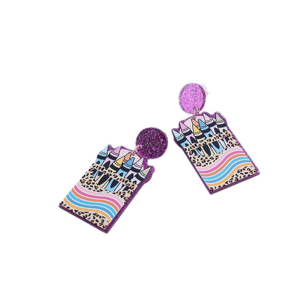 Wholesale Acrylic Teachers' Day Earrings