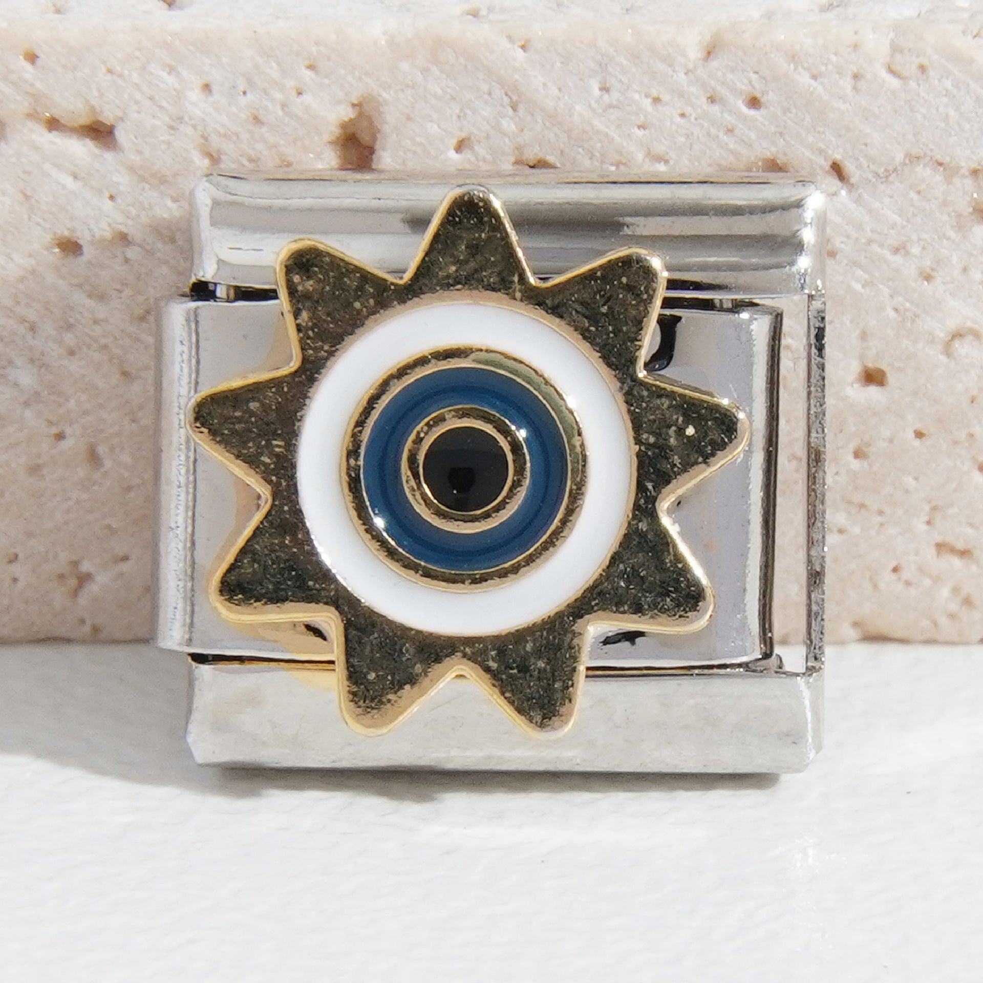 Wholesale Italian Charm Bracelet 9mm DIY Splicing Devil Eye Stainless Steel Composable Bracelet