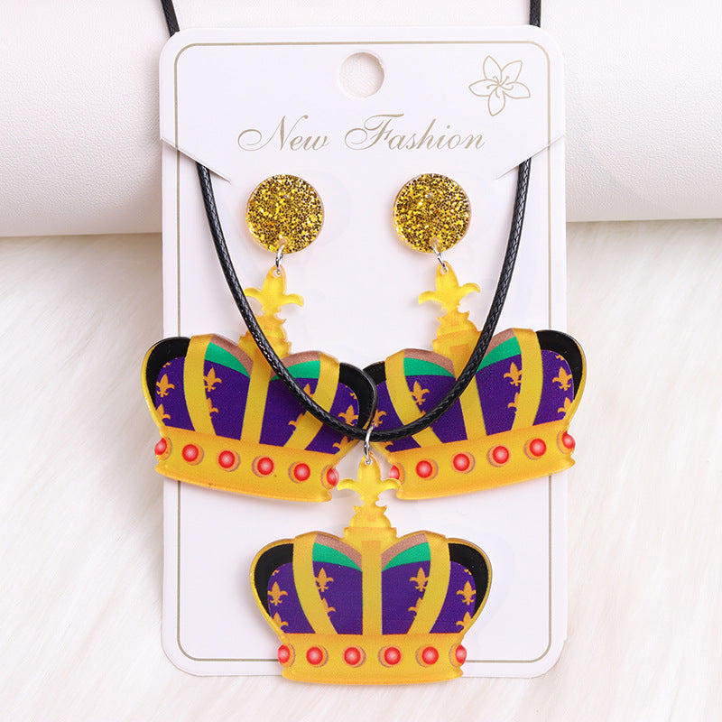 Wholesale  Mardi Gras Christmas Acrylic Earrings