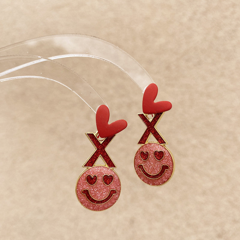 Wholesale Valentine's Day Dropping Oil Love Letter Envelope  Earrings