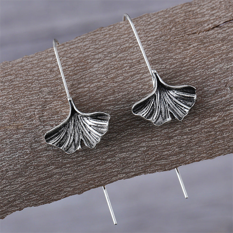 Wholesale bohemian style creative fresh ginkgo leaf earrings