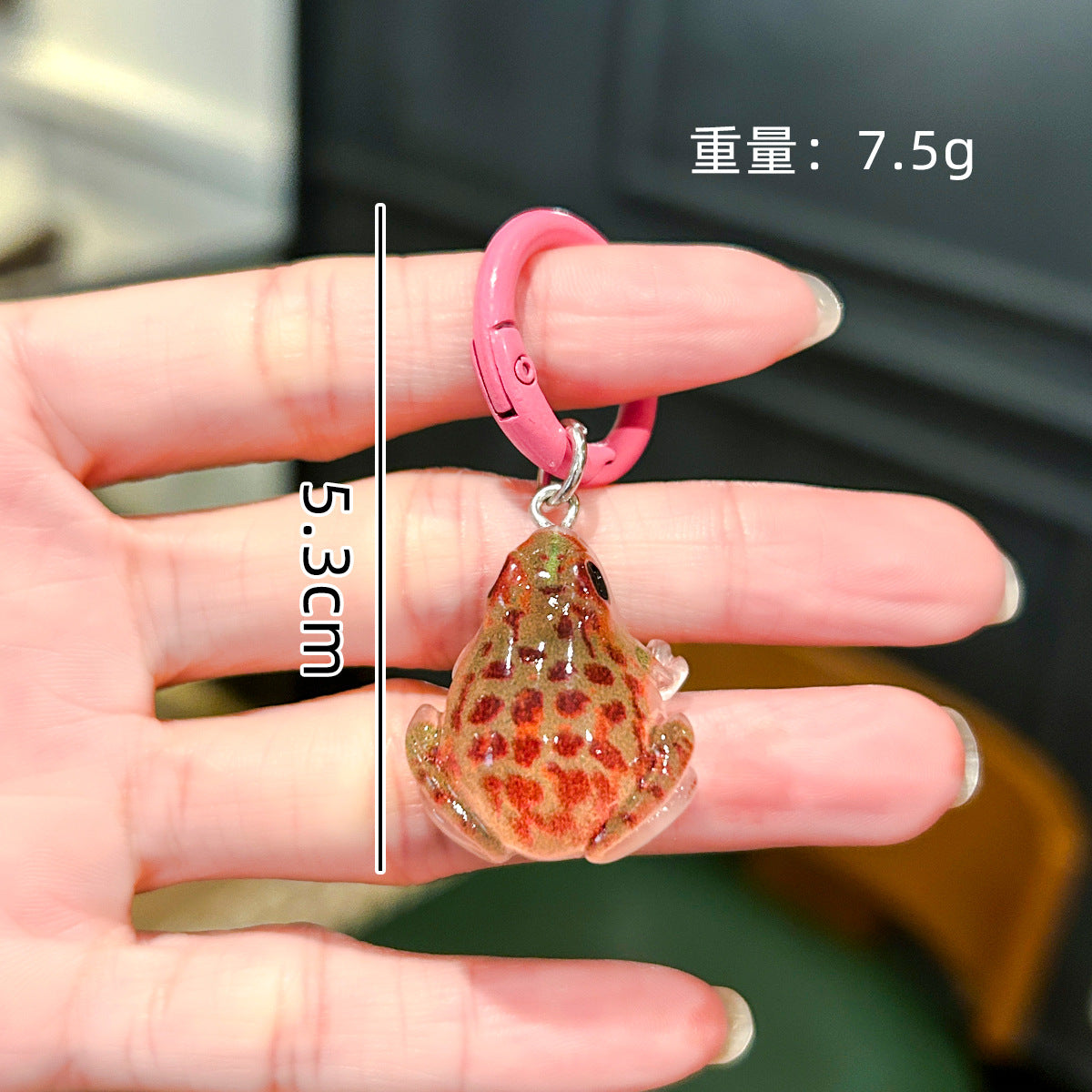 Wholesale Three-Dimensional Luminous Little Frog Color Keychain