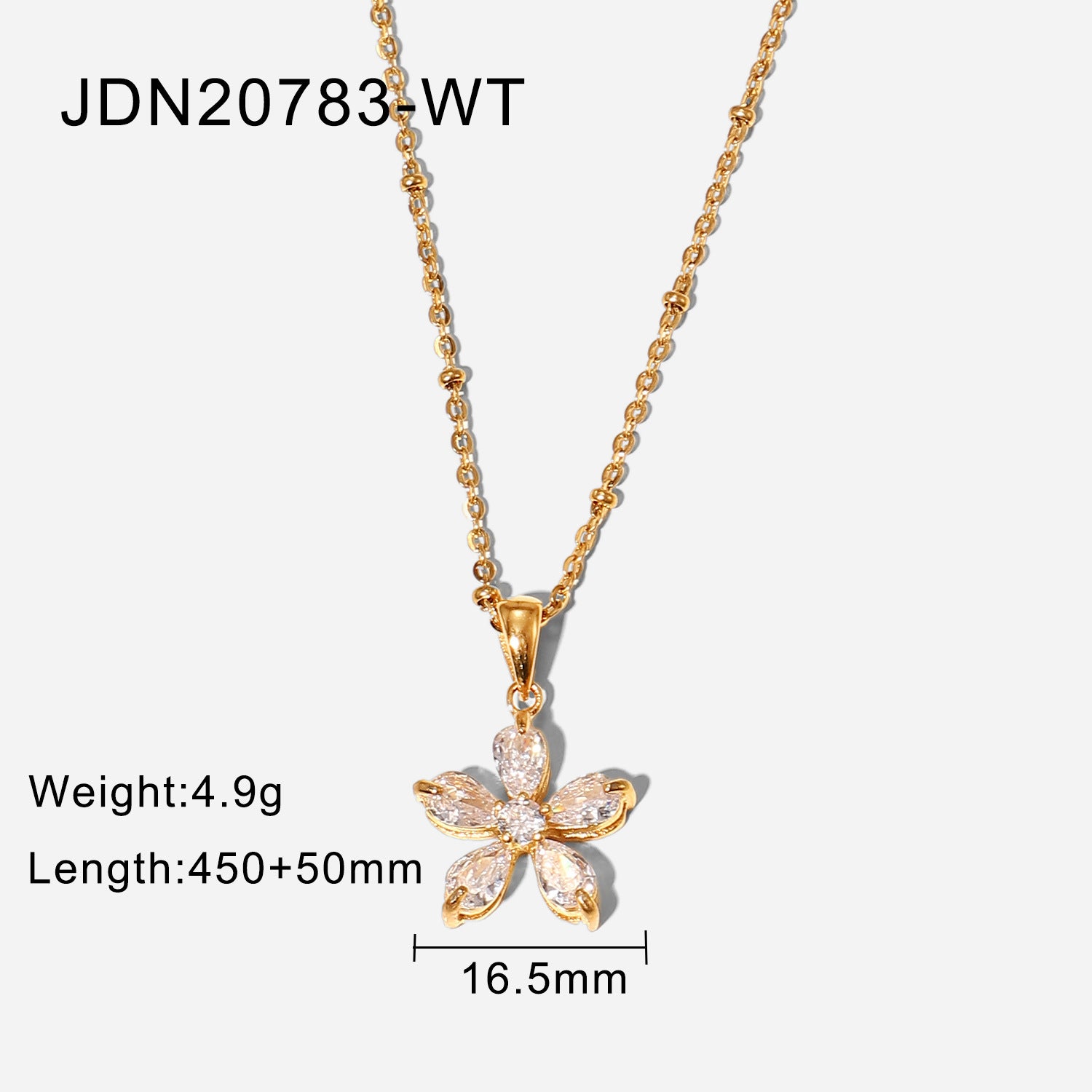 Wholesale Stainless Steel Zircon Necklace Fashion Jewelry Accessory Gift